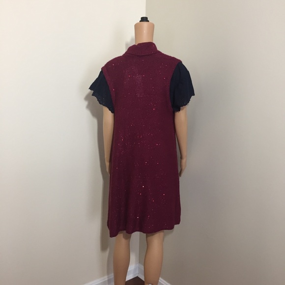 NWT DENNIS BY DENNIS DIBASO || Woman’s HI /Low SWEATER OPEN VEST Sz M - Picture 3 of 7